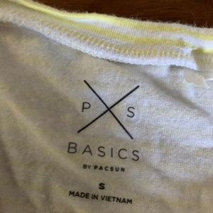 PacSun Tops - yellow/white striped crop top PacSun Tops - yellow/white striped crop top
